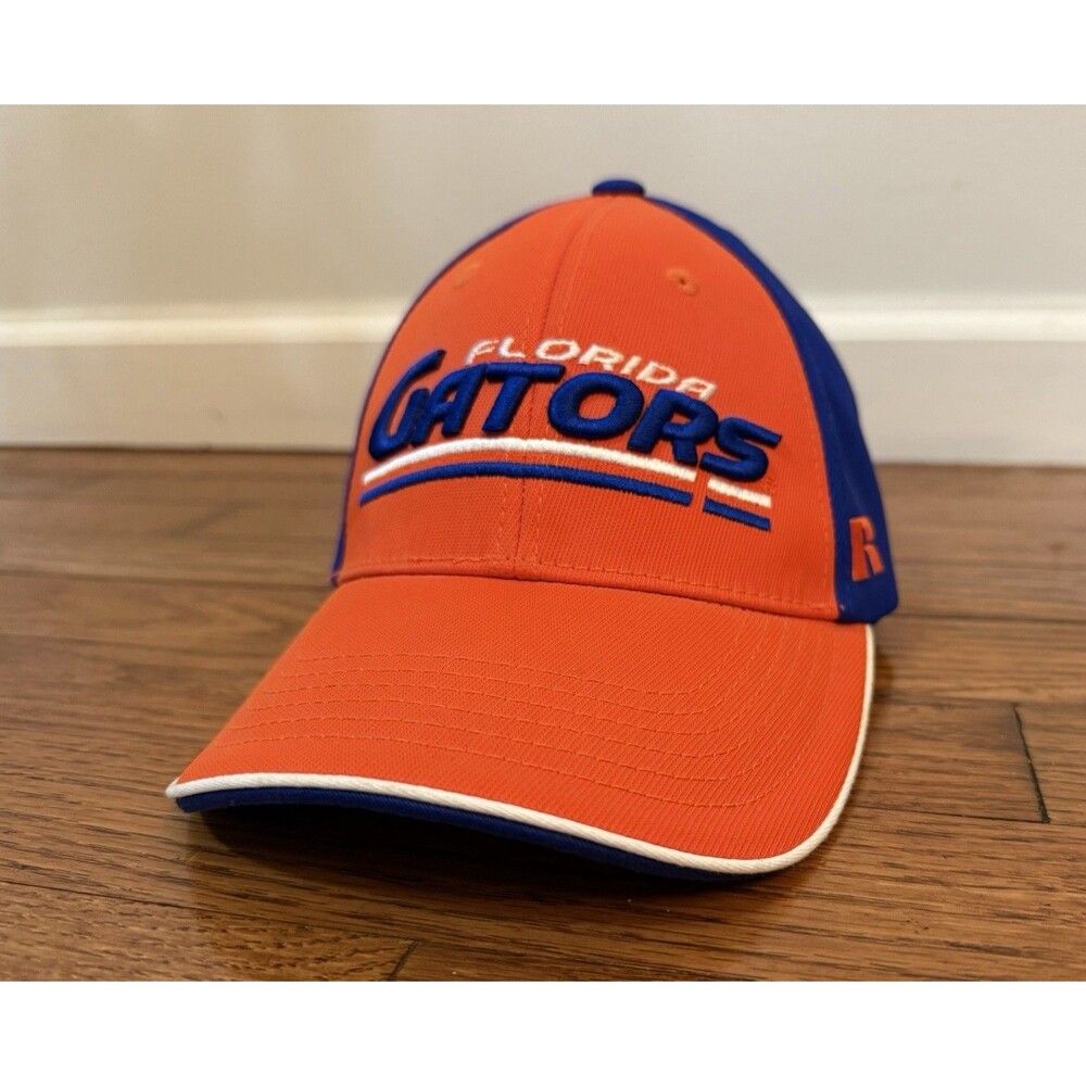 Florida Gators Hat Cap Mens Strap Back Blue Orange Adjustable Embroidered Russel